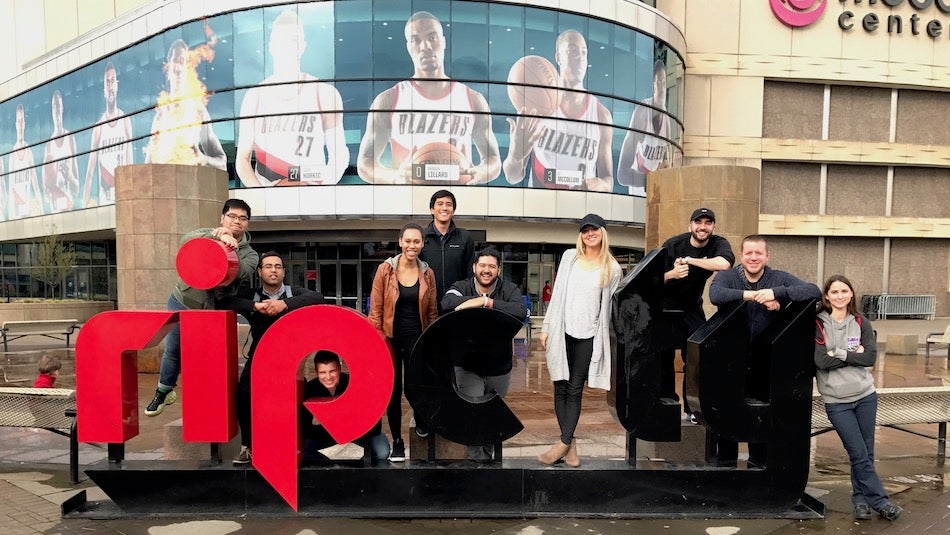 Business trip to a Portland Trail Blazers game with my Sacramento Kings digital team.