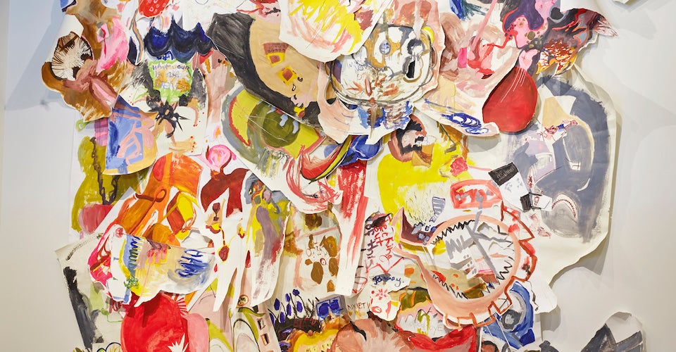 Artist Emily Clark-Kramer's work is shown at the MFA Exhibition 2018 inside the Jan Shrem and Maria Manetti Shrem Museum of Art (Cleber Bonato).