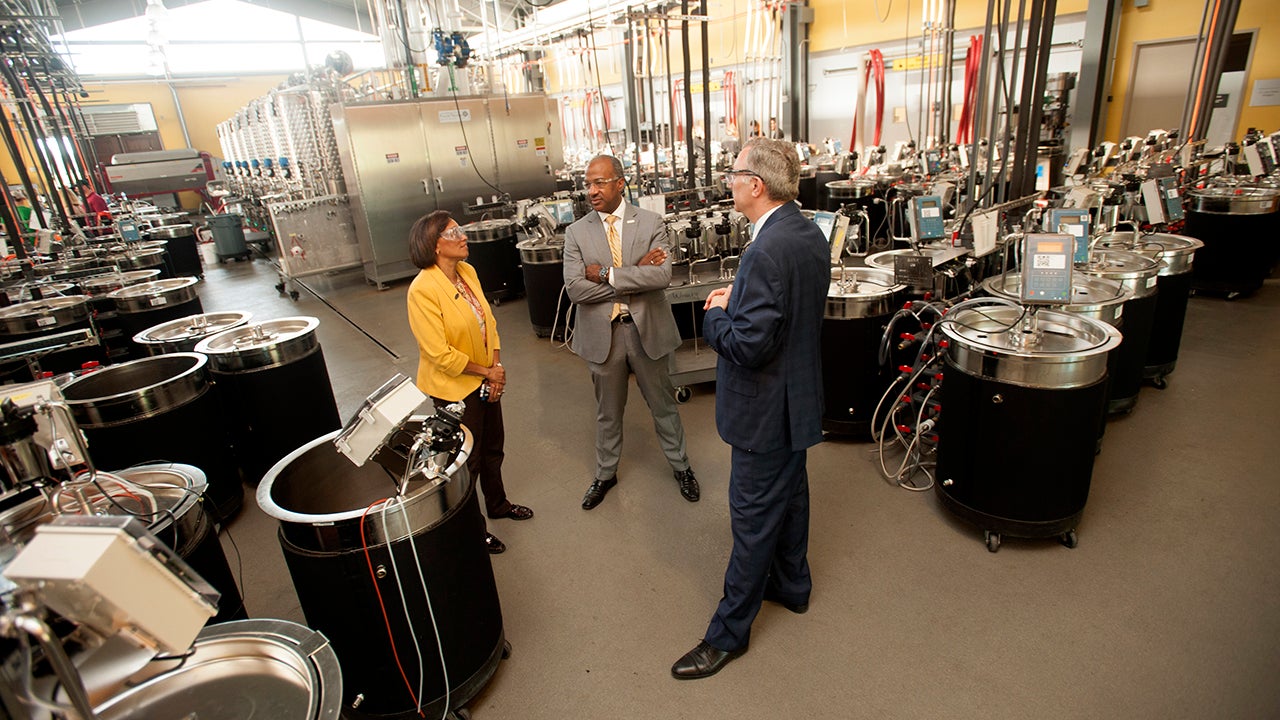 Touring the Teaching and Research Winery, September 2017.