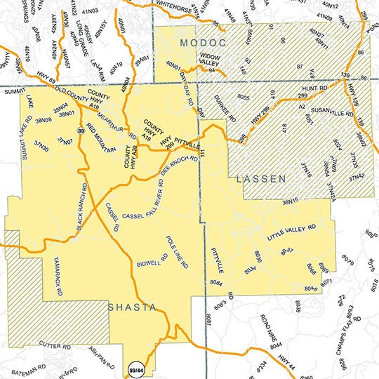 Mayers Memorial Hospital District map