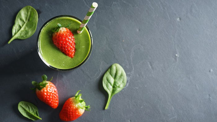 Strawberry spinach smoothie