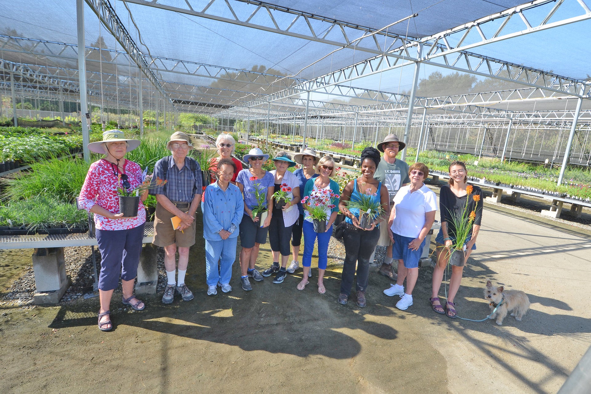 Plant Sales volunteers at the nursery