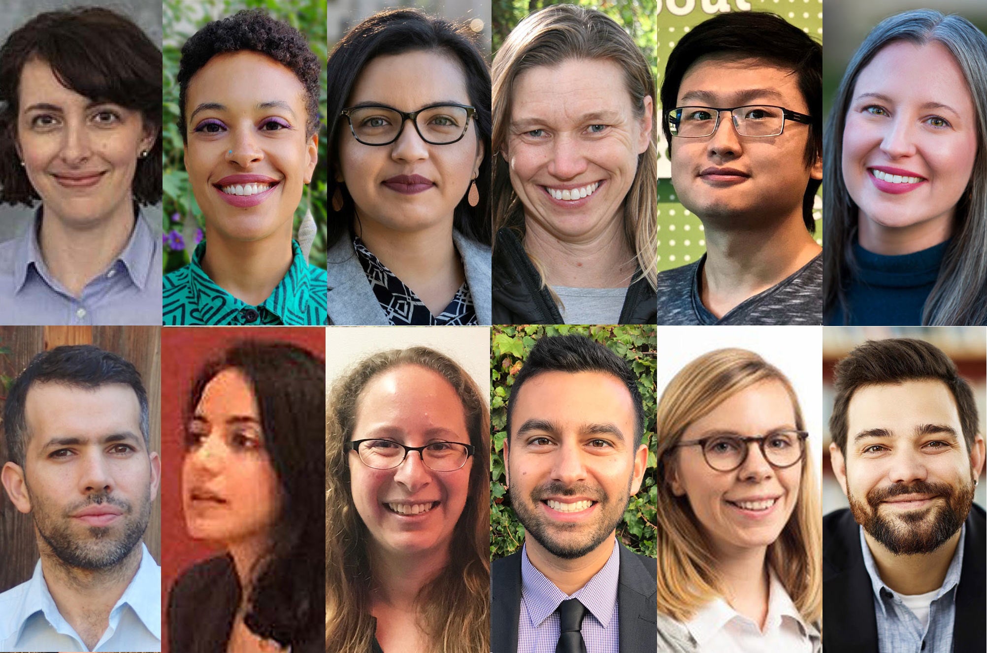 12 headshots, UC Davis faculty