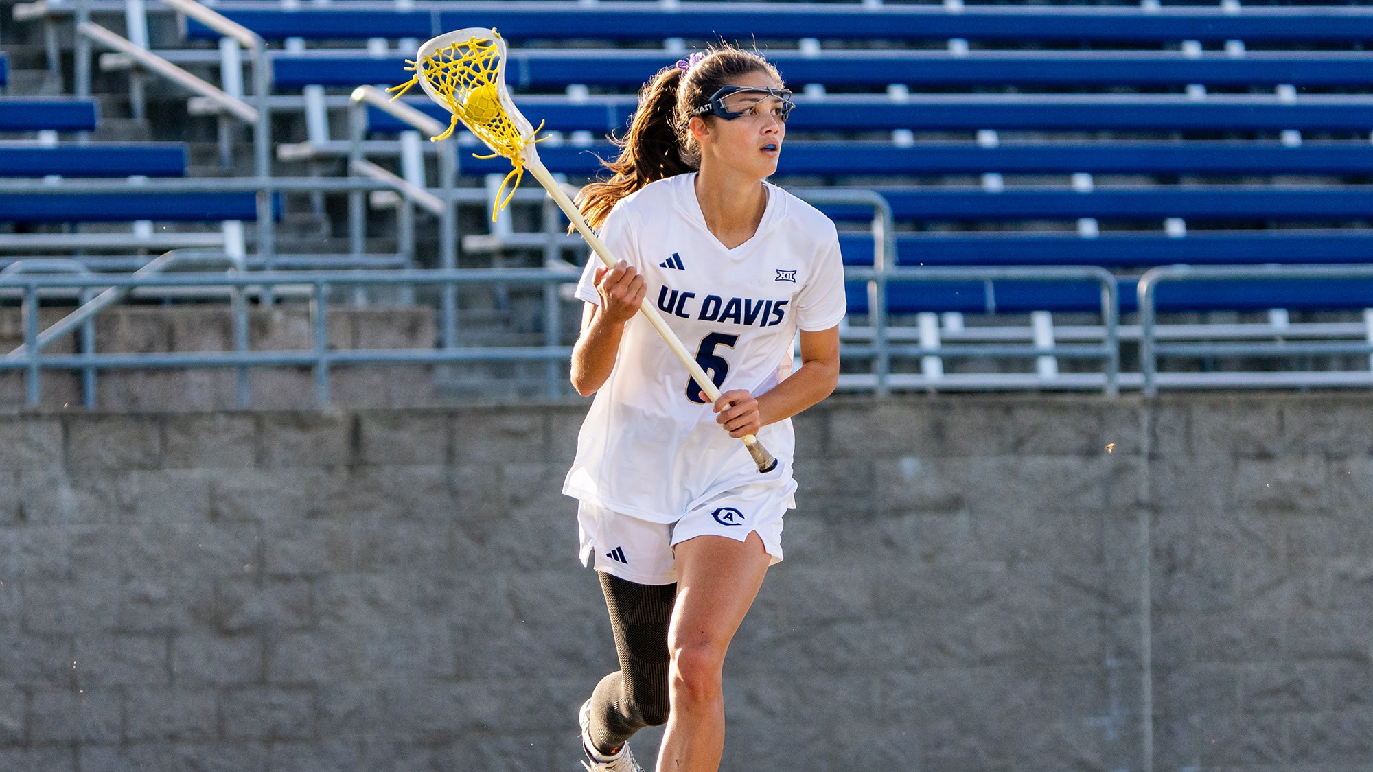 Lacrosse player on the field