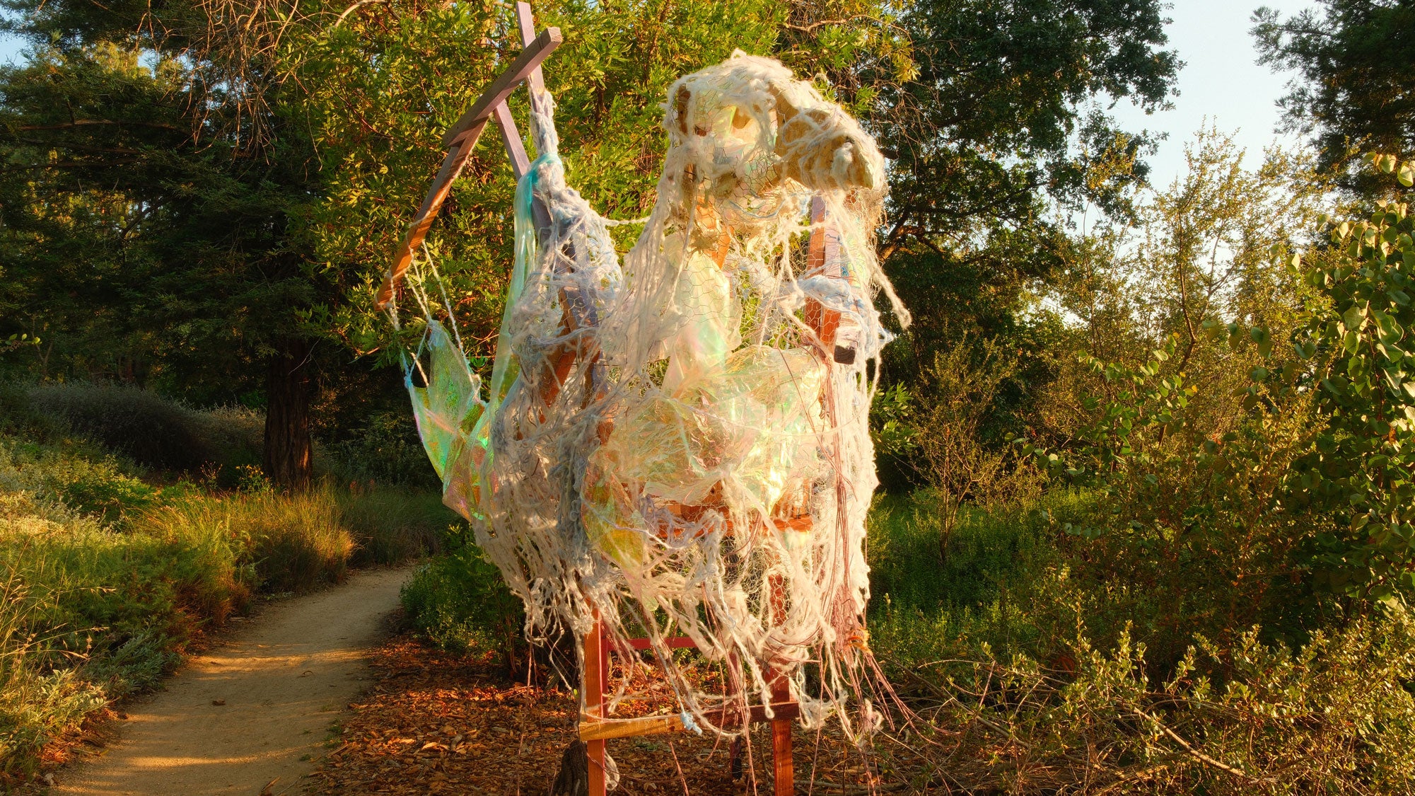 Sculpture of bird-like creature