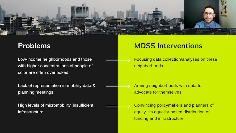 Eli Altson-Stepnitz "virtually presenting" at the American Sociological Association's annual meeting.