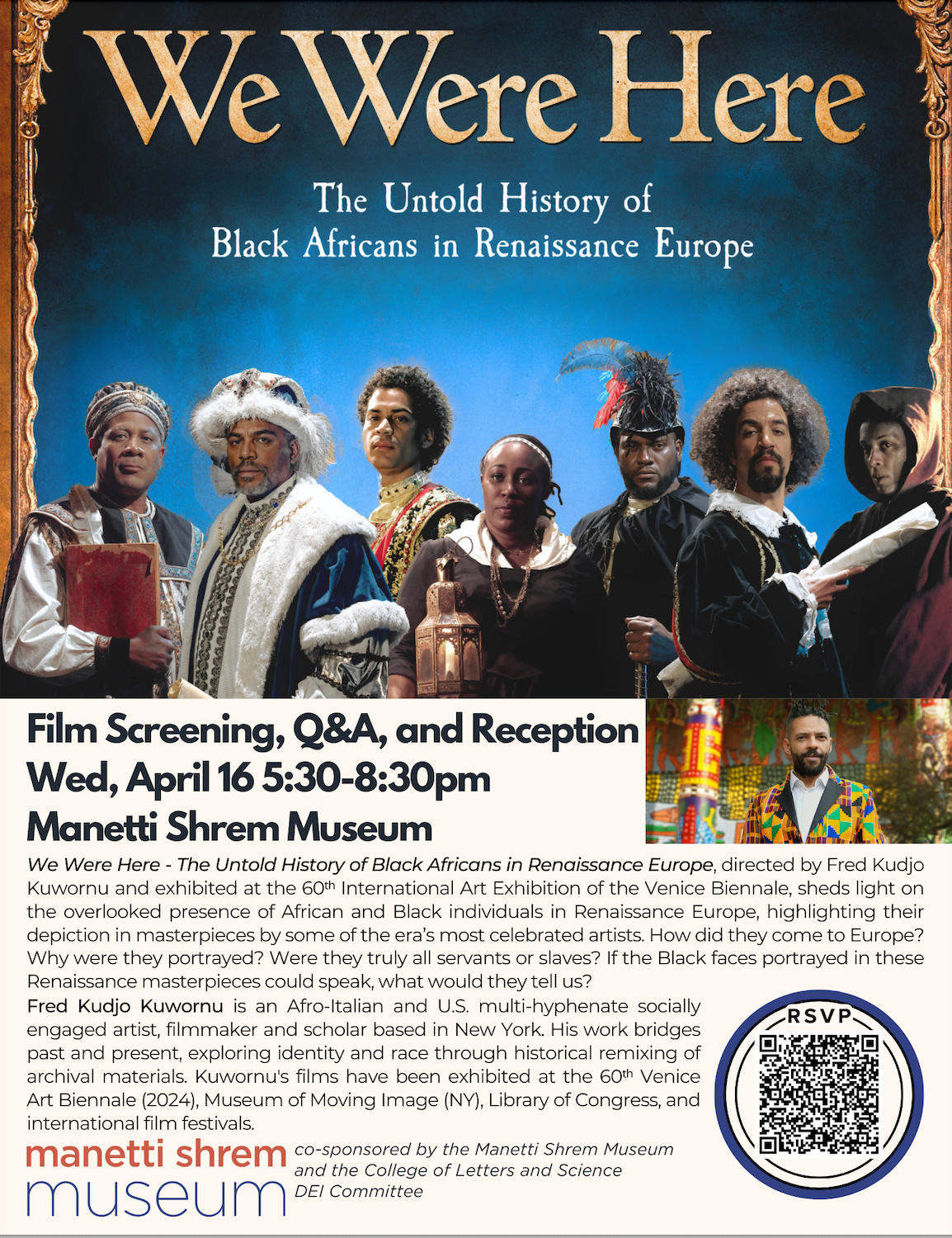 Flyer for We Were Here - The Untold History of Black Africans in Renaissance Europe screening (Courtesy)