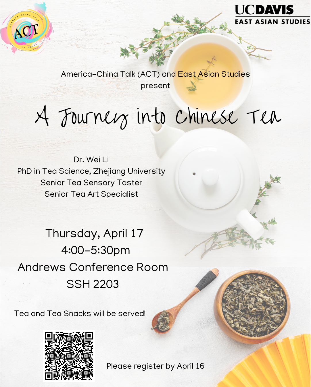 Flyer for Chinese Tea event