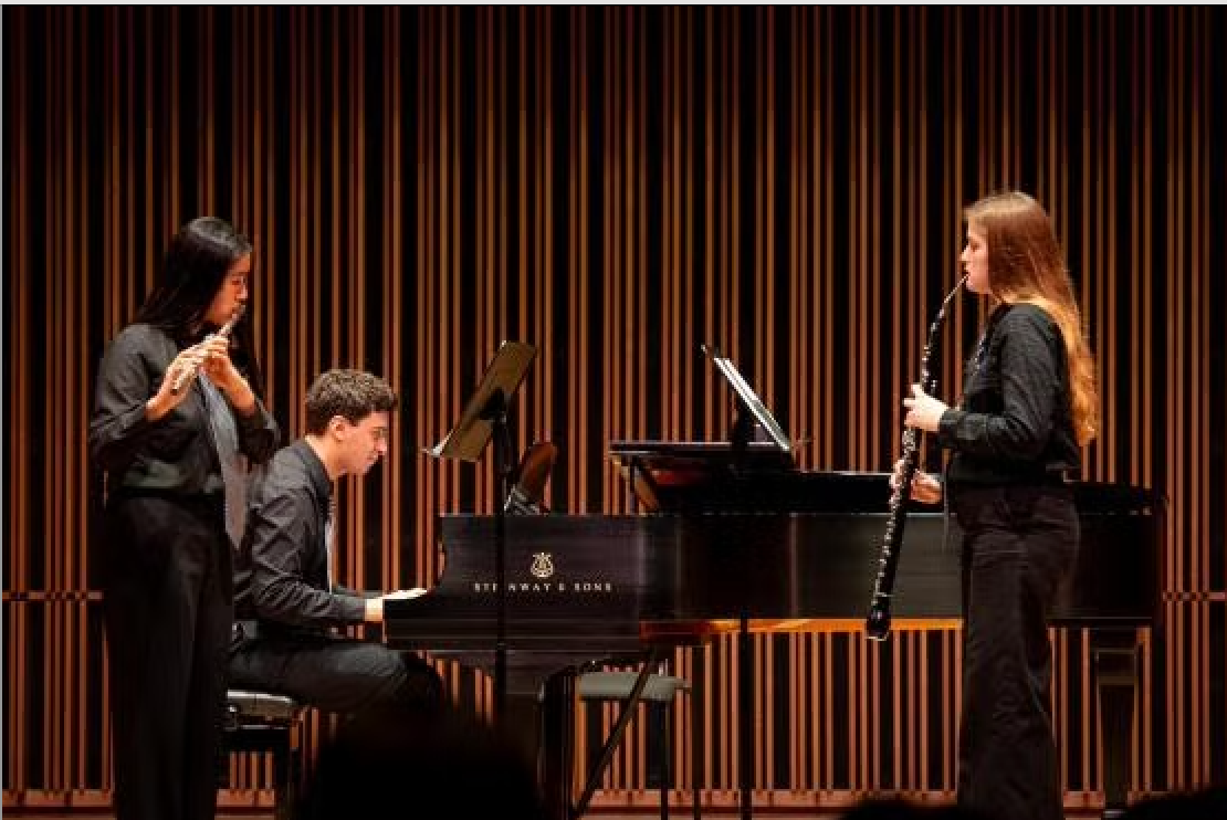 Flute, piano, and English horn students perform. (Carol Kepler/UC Davis)