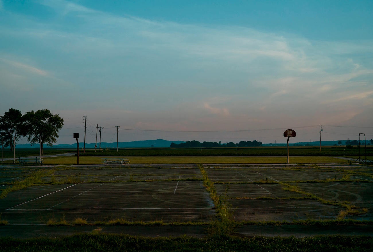 old basketball court