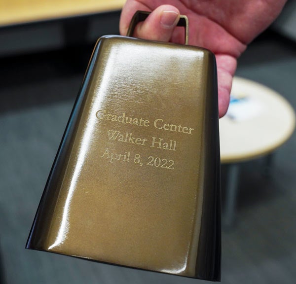 Graduate Studies bell, engraved