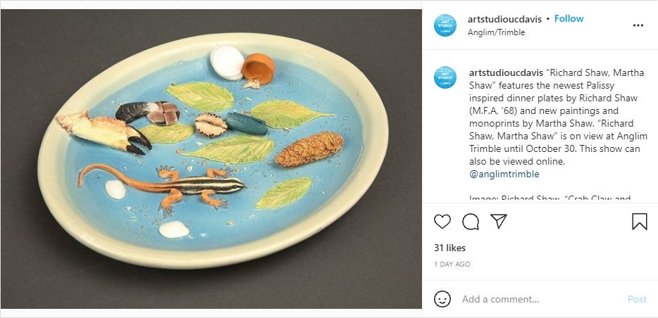 Social media photo featuring colorful artwork