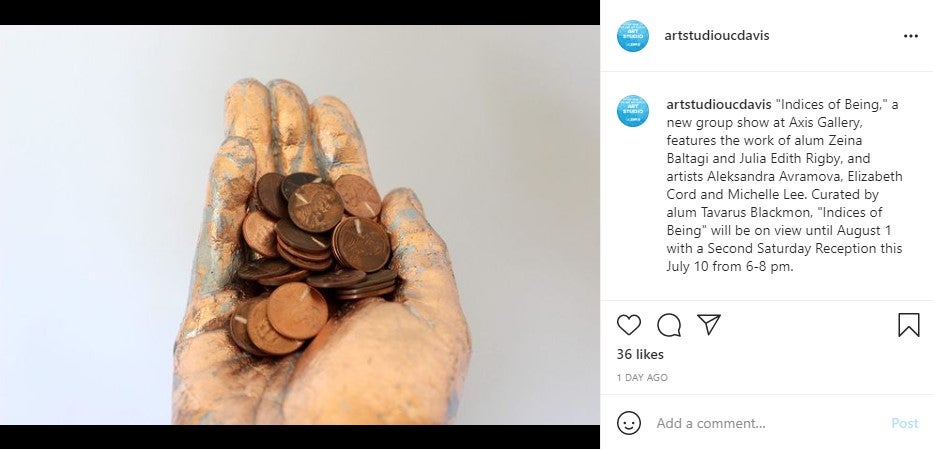 Photo of sculpted hand