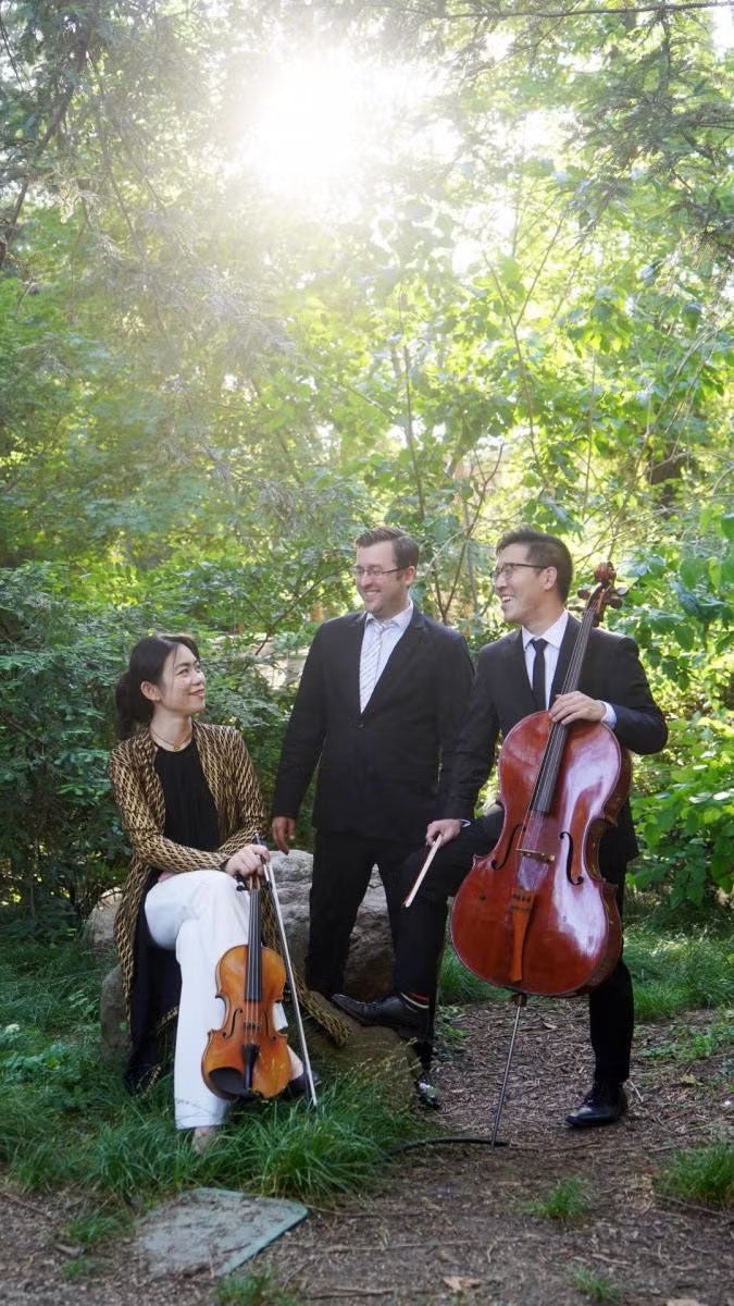 People in band with blurred background