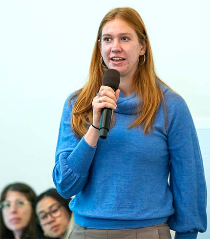 Meghan Van Note asks a question