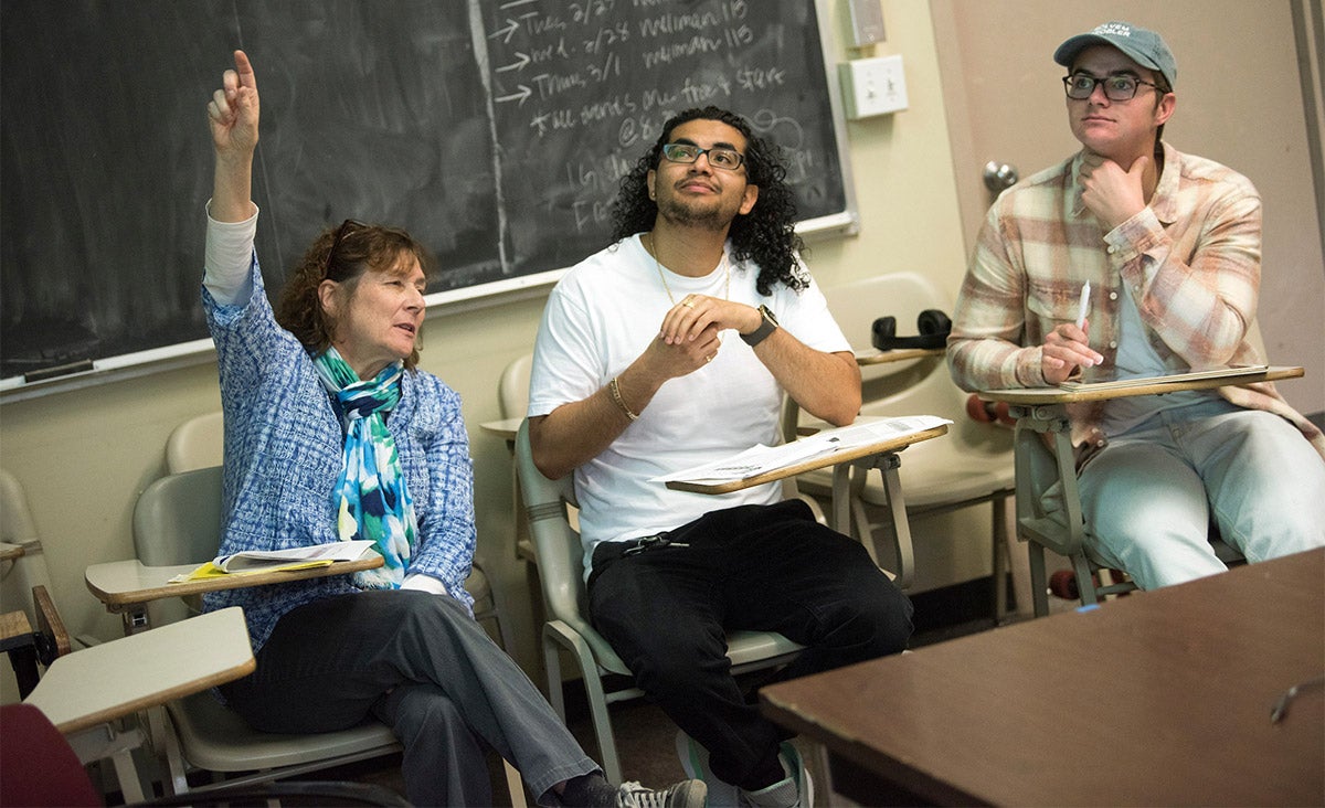 Judy Callis in class.