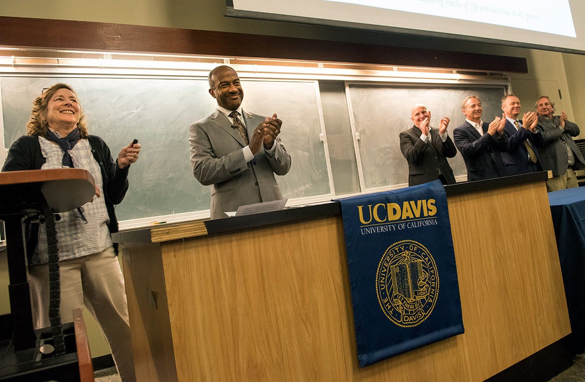 Judy Callis is announced as this year's Teaching Prize recipient.