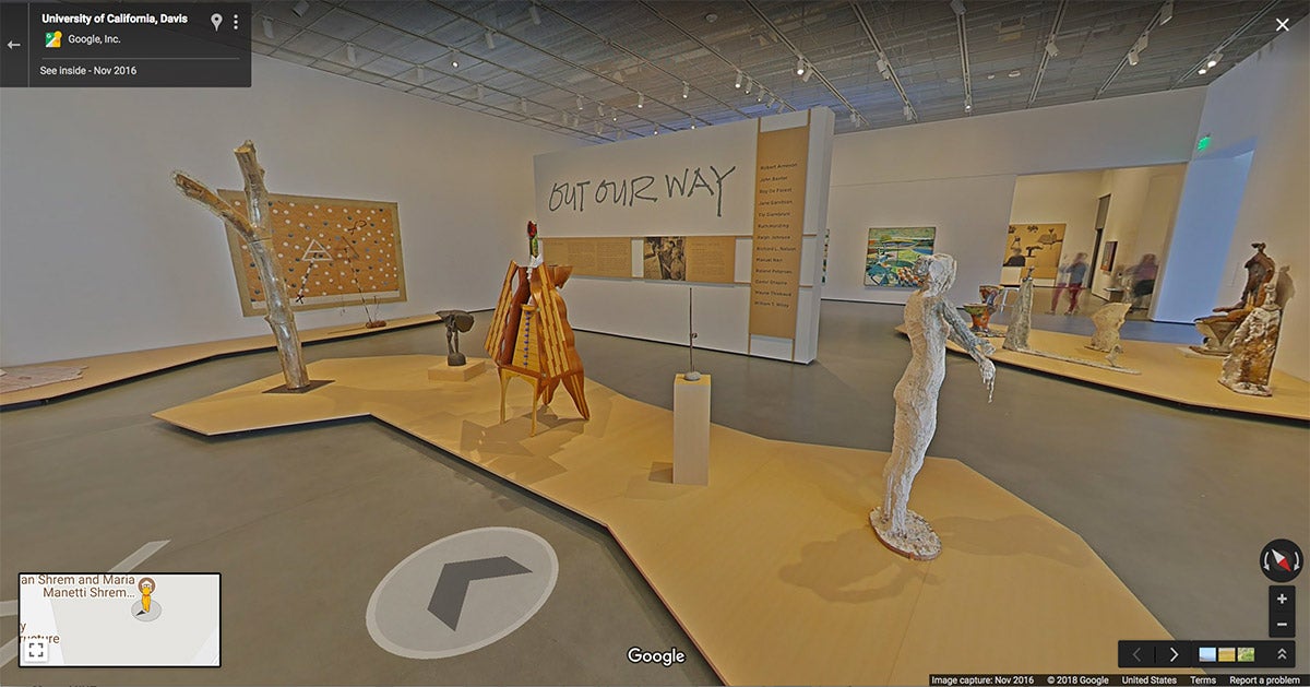 Google Streetview image inside the Jan Shrem and Maria Manetti Shrem Museum of Art.