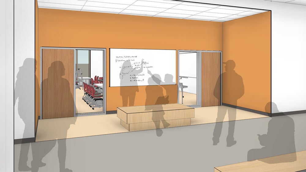 Post-class discussion nook