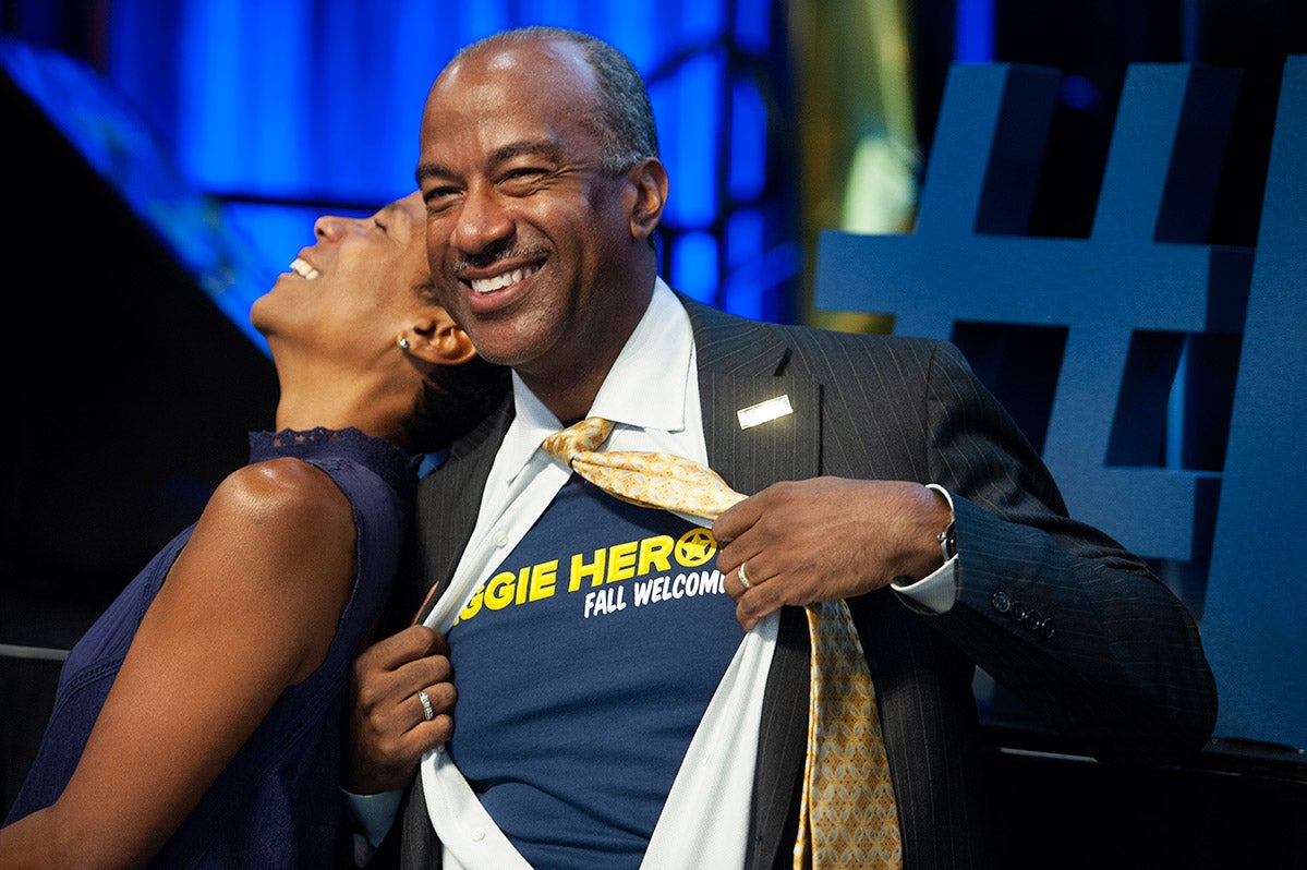 Chancellor Gary S. May and his wife, LeShelle.