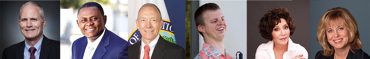 head shots of seven speakers