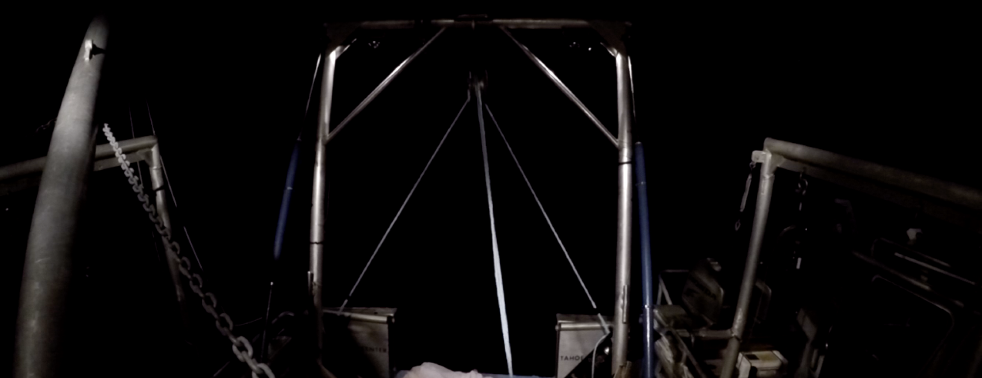 shrimping boat at night 