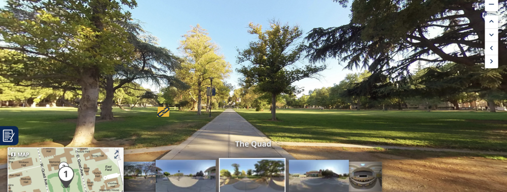 Screenshot of the UC Davis virtual tour
