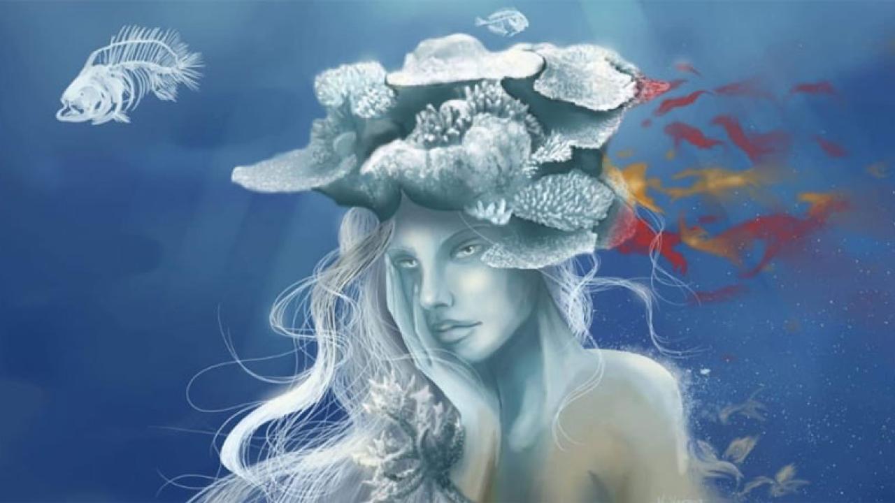 Bleached Coral Painting