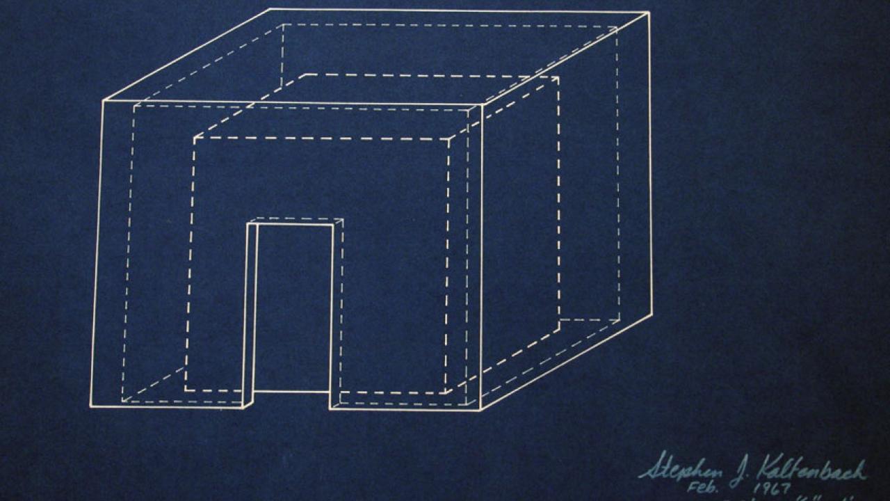 Blueprint of cube