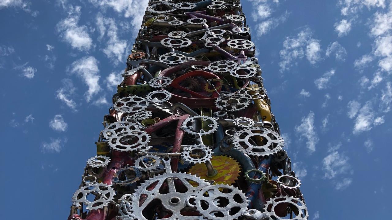 "The Davis Needle" is a new piece of public art. 