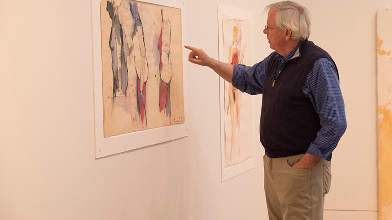 Jock Reynolds views painting