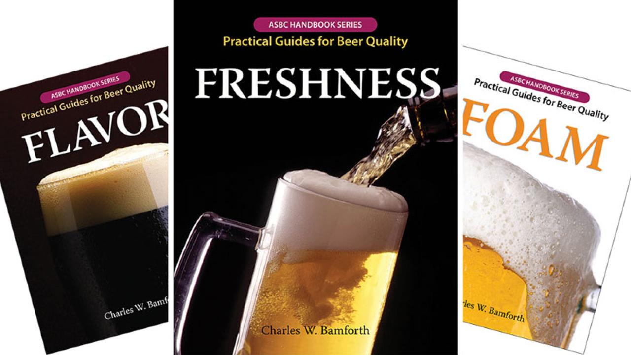 3 book covers: "Flavor," "Freshness" and "Foam"