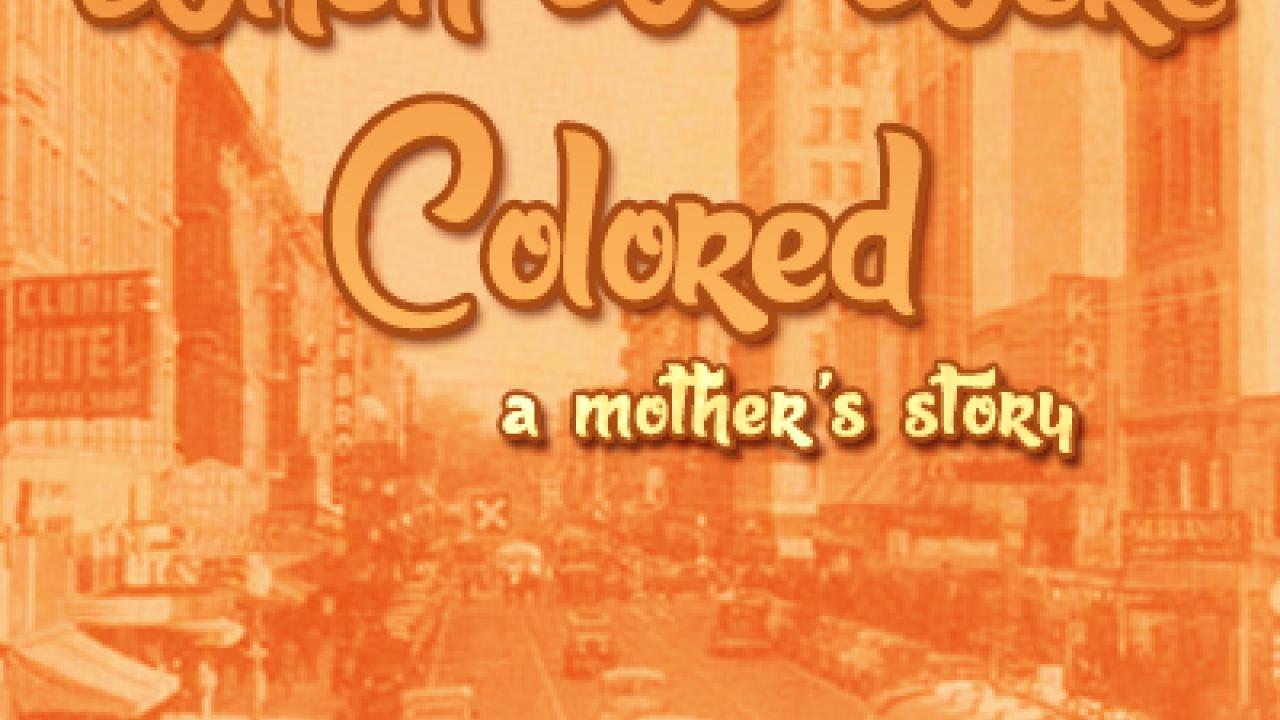 A sepia-toned vintage photo of Sacramento in the 1950's, with the title of the play superimposed.