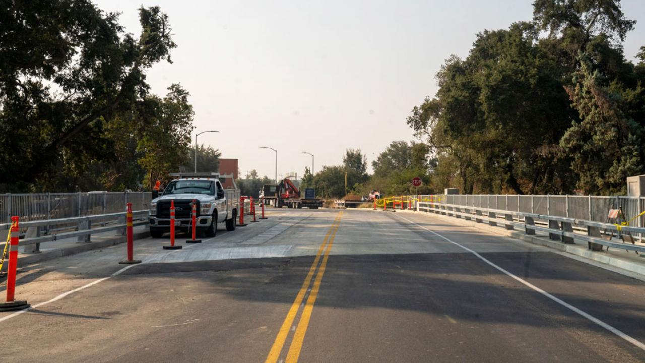 New bridge, both halves open