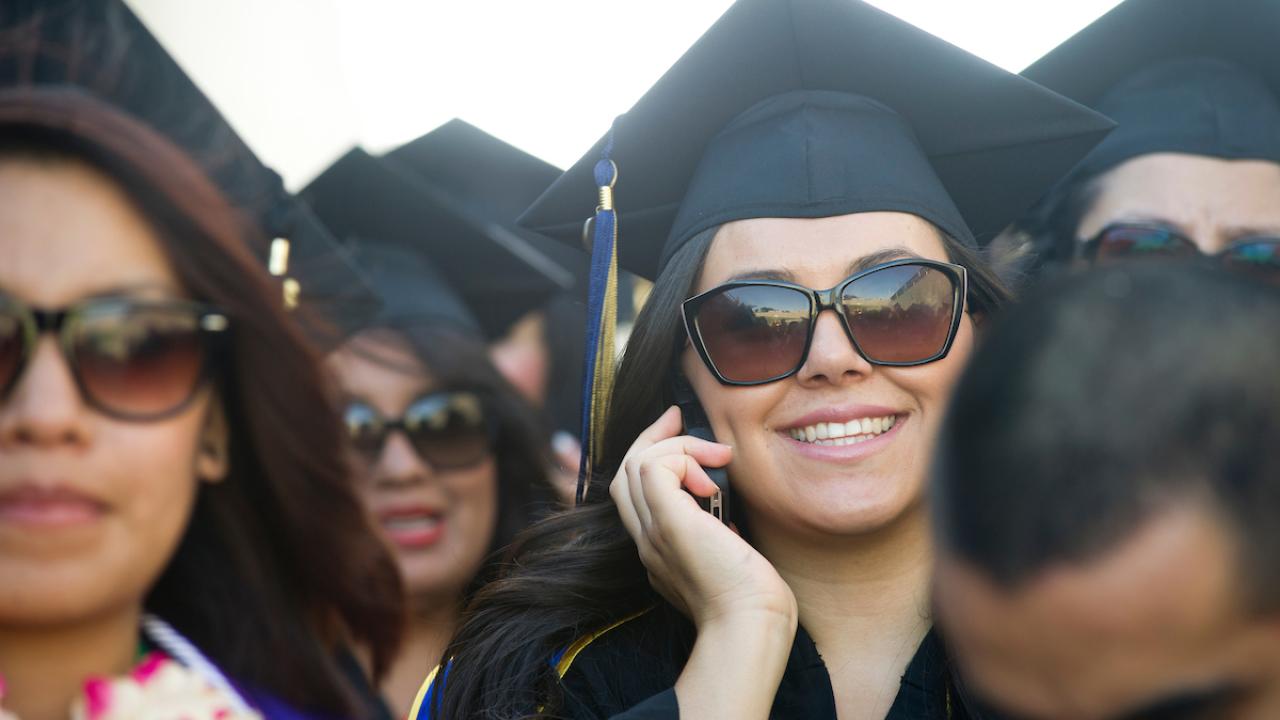 Latino grads celebrate.