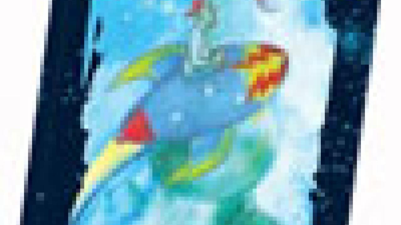 Graphic: book cover of 25 cent Rocket Ship to the Stars