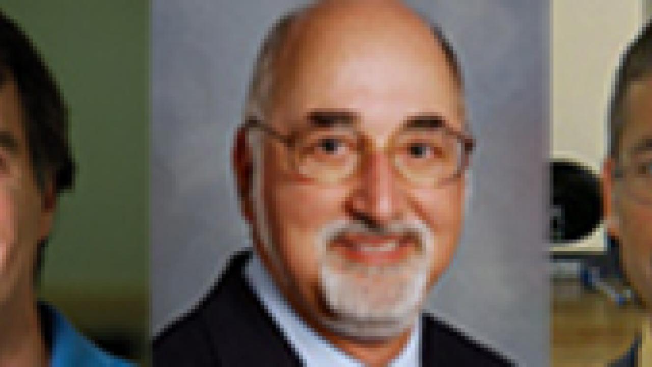 Erik Engstron, left, Steven M. Sheffrin and Brad Jones