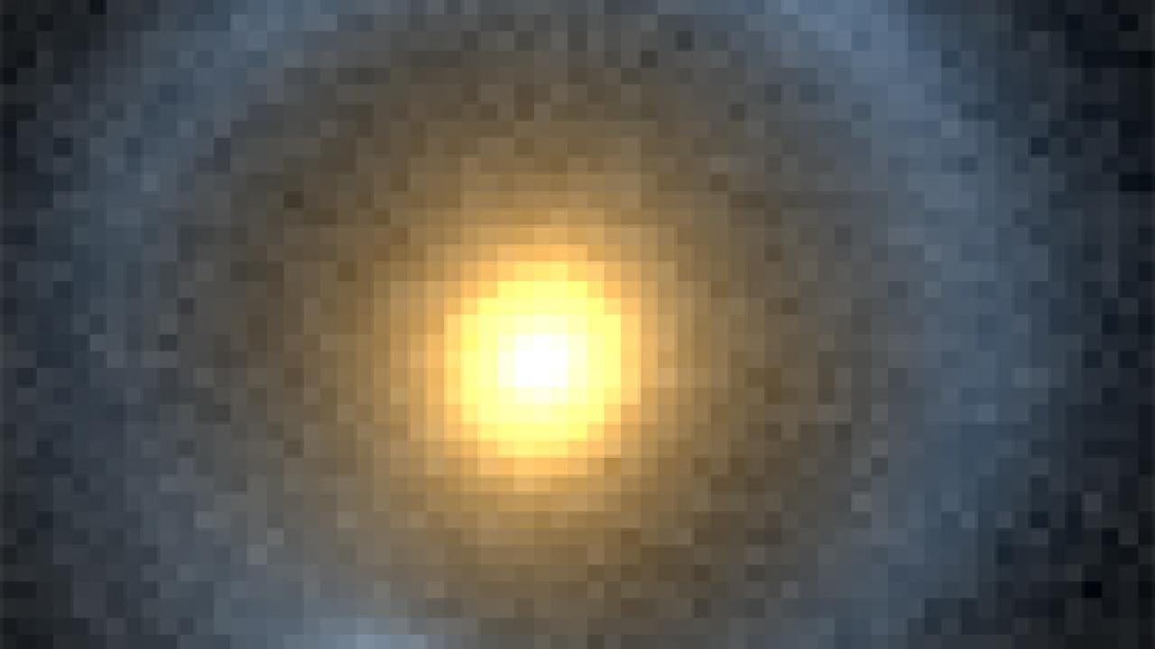 Image of concentric circles yellow/white in the middle