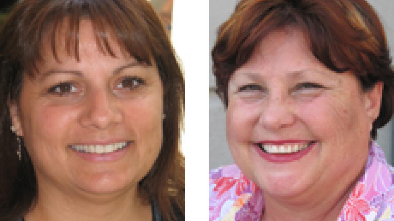 Contest winners Melody Benson and Betti Clark