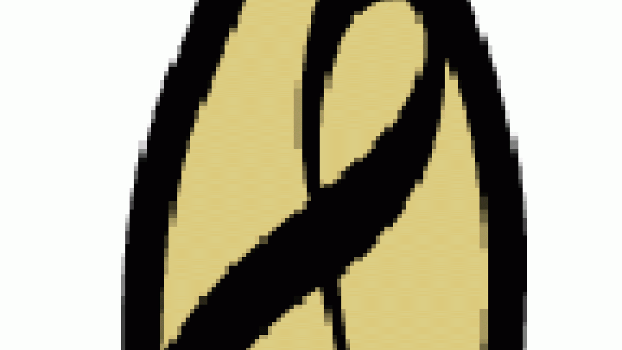 Drawing of a wine bottle with treble clef inside the bottle.