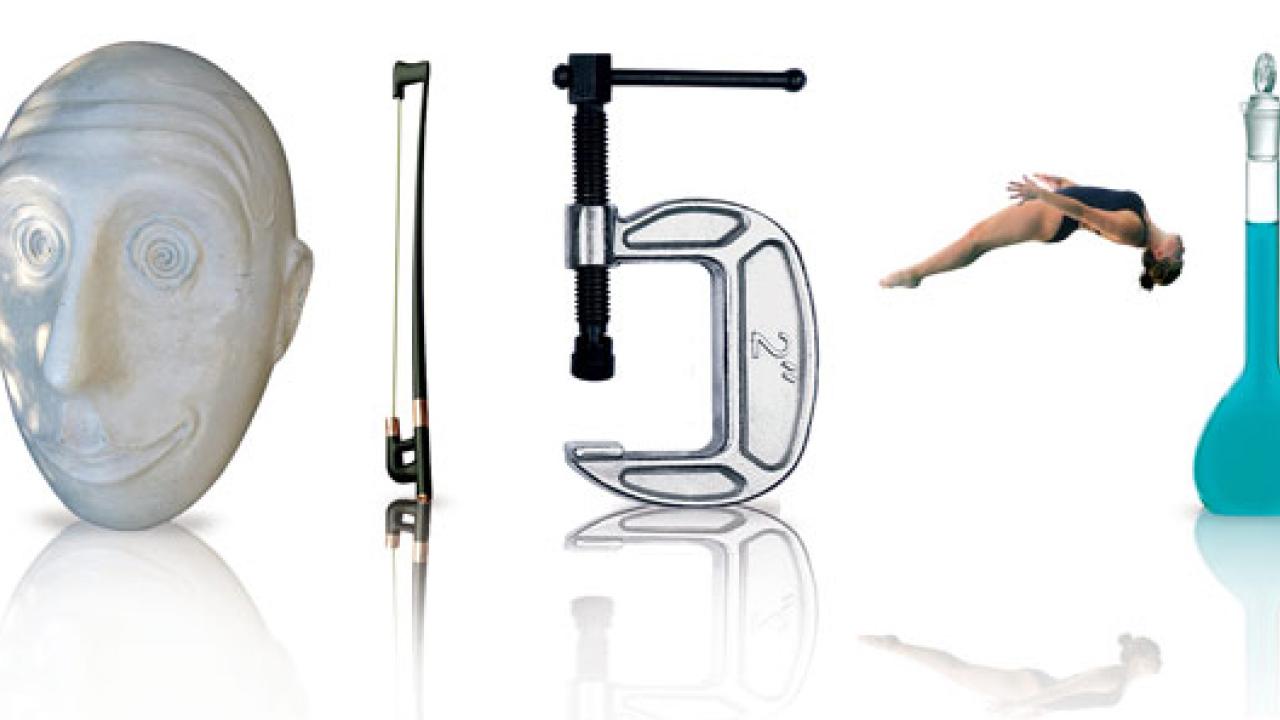 Graphic: The years "2015-16" made from individual icons, such as an Egghead for the 0