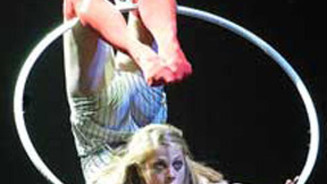 Cirque Eloize acrobat in Rain