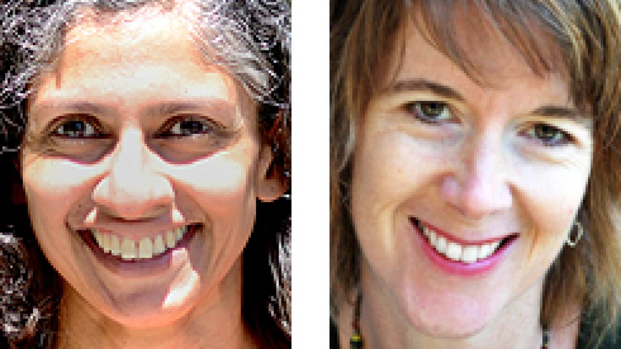 Photos (2): Seeta Chagsnti, interim director, Davis Humanities Institute; and Carolyn de la Pena, outgoing director