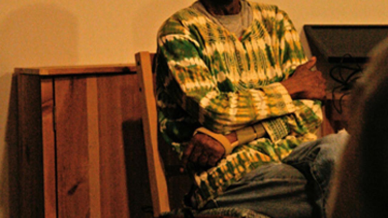 Movie poster ("Infiltrating Hollywood") and photos (2): "Long Haul" and Ma Hawa, spokeswoman for the witches, from "The Witches of Gambaga."