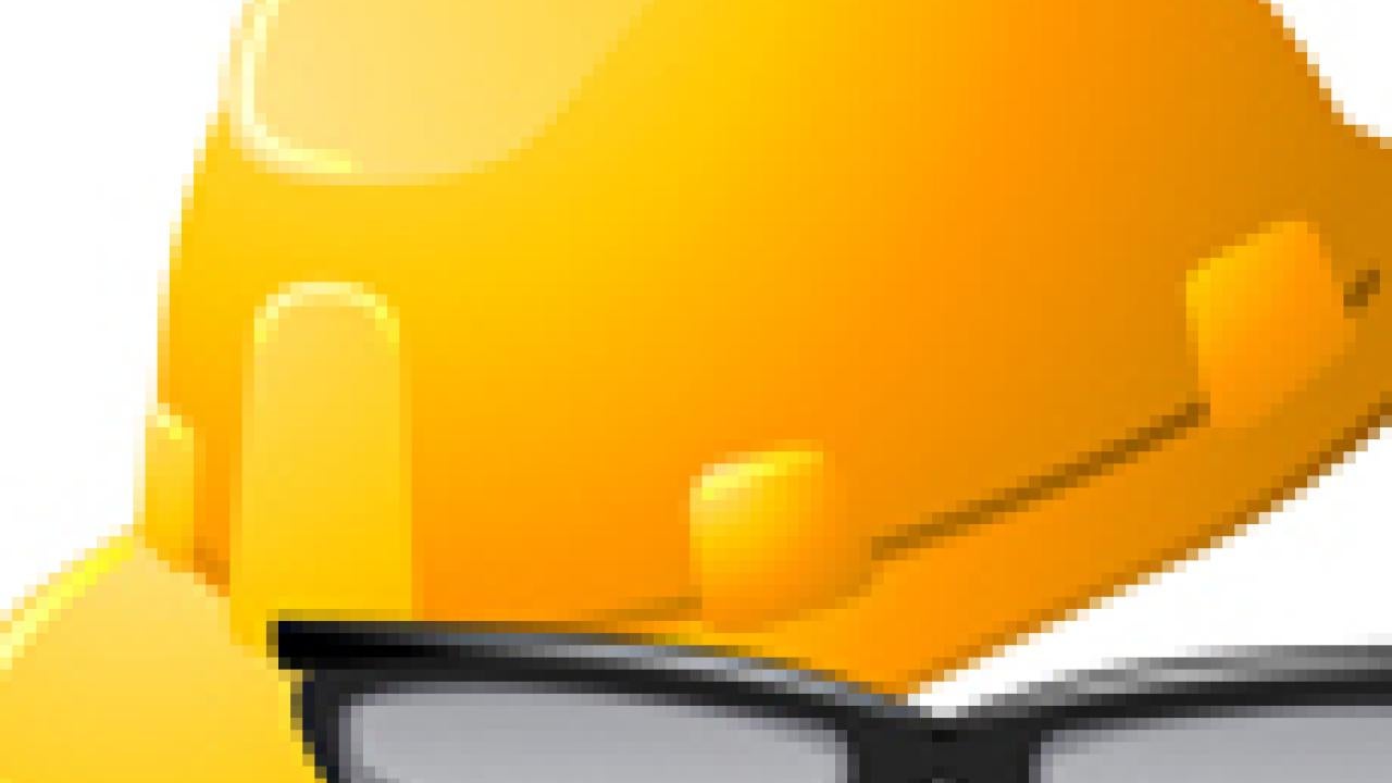 Graphic: Hard hat and safety glasses