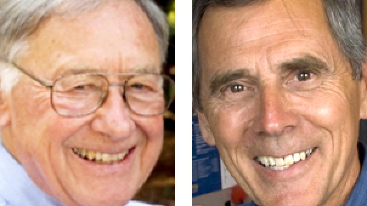 Photos (2): Professor Emeritus Charley Hess and retired UC Davis administrator Stan Nosek