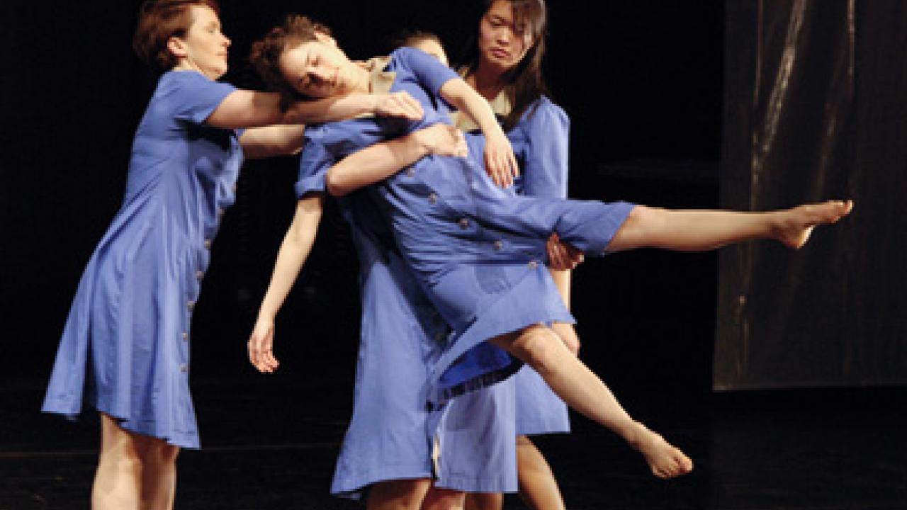 From left: UC Davis students Christine Samson, Hillary Feineman-Klausner, Devin Collins and Jenna Chen in Beyond Belief.