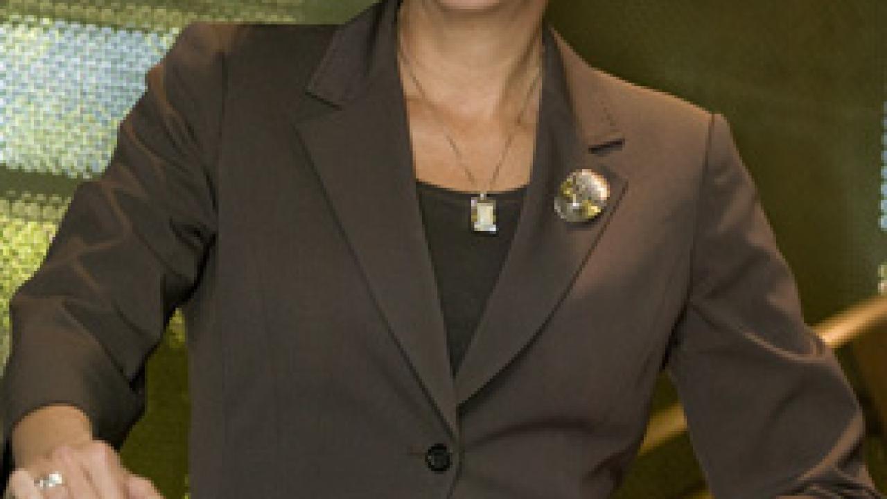 Chancellor Linda Katehi, pictured at a campus forum in December 2009