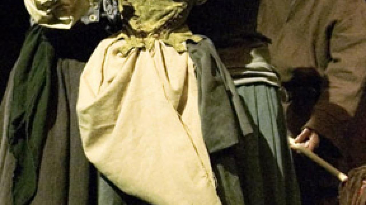 Allison Minick and Laura Snell bring Don Quixote character Aldonza to life in the UC Davis production of Man of La Mancha.