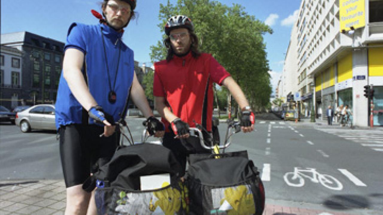 Gary Winters and Gregg Whelan during the KunstenFESTIVALdesArts in Brussels, Belgium, where they created a 24-day performance titled To the Dogs.